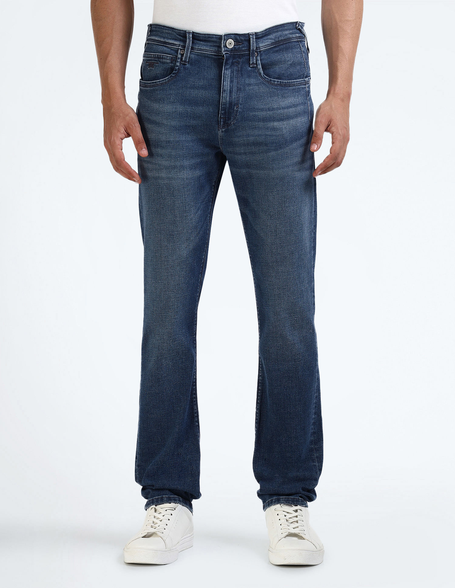 Flying Machine Freddie Slim Straight Fit Stone Wash Jeans