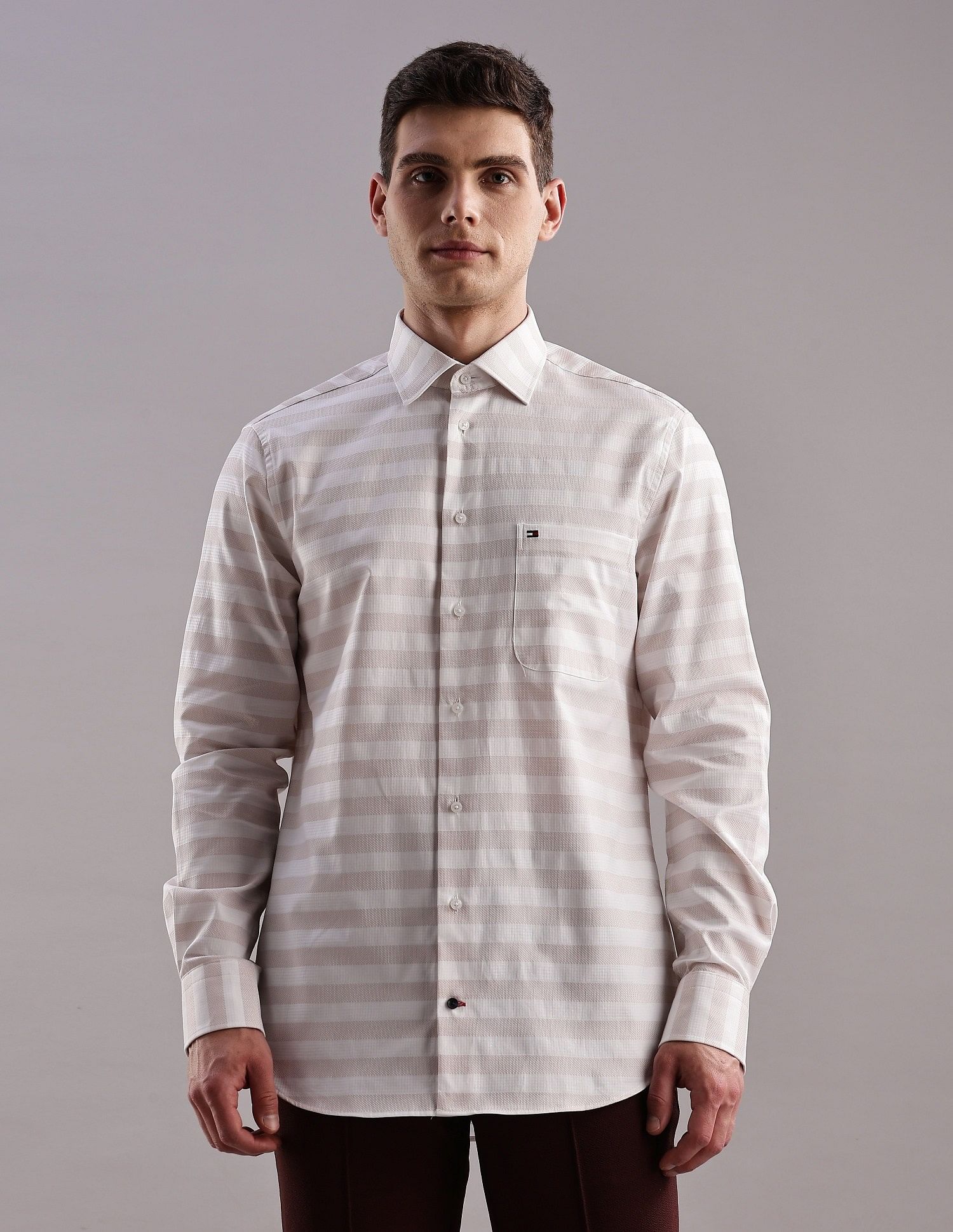 Tommy Hilfiger Striped Regular-Fit Cotton Shirt