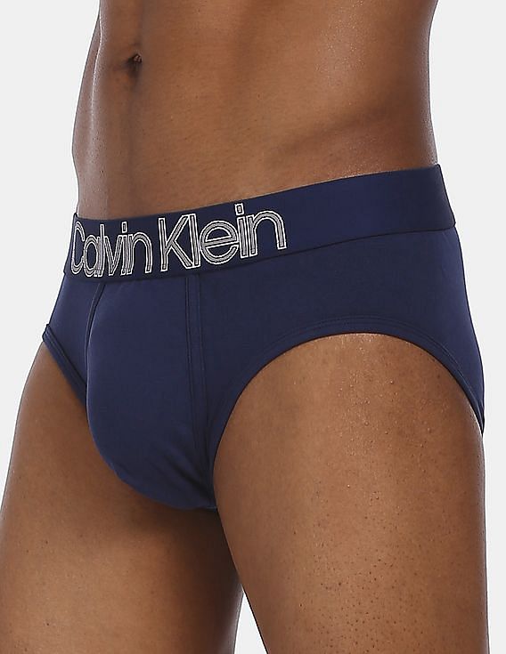 Calvin Klein Underwear Men Blue Pique Solid Hipster Briefs