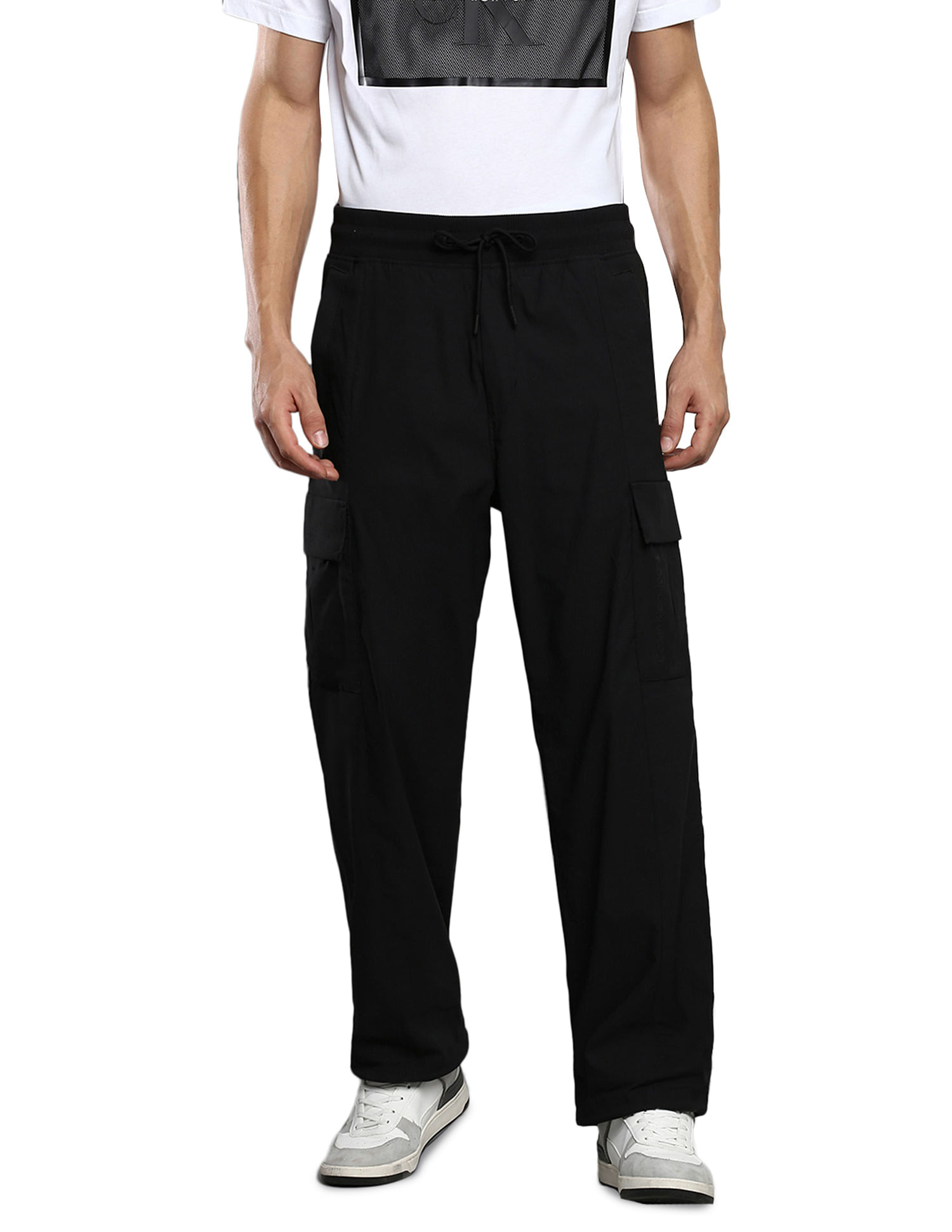Buy Calvin Klein Men Grey Shine Block Logo Knit Track Pants  NNNOWcom