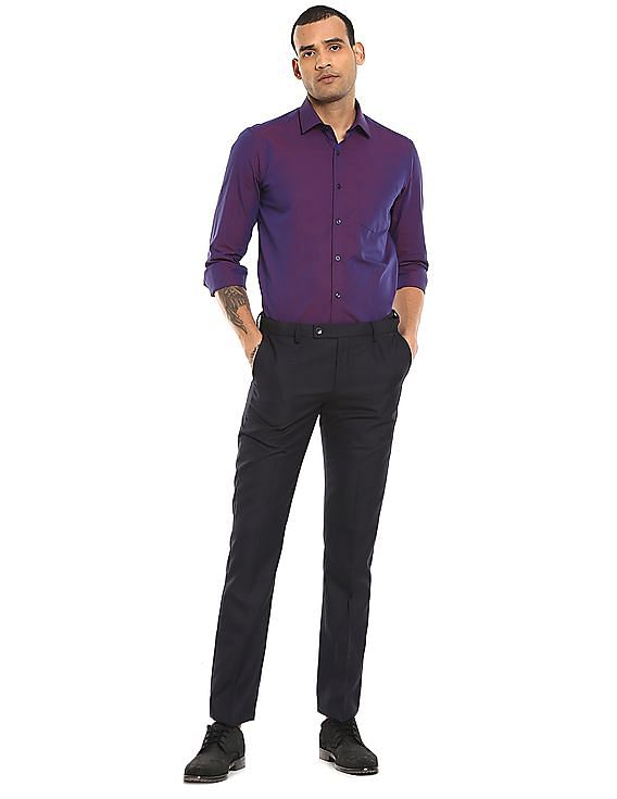 purple shirt formal