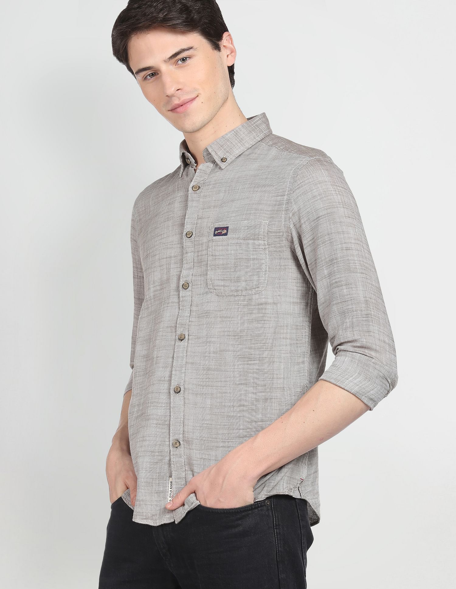 U.S. Polo Assn. Denim Co. Solid Cotton Casual Shirt