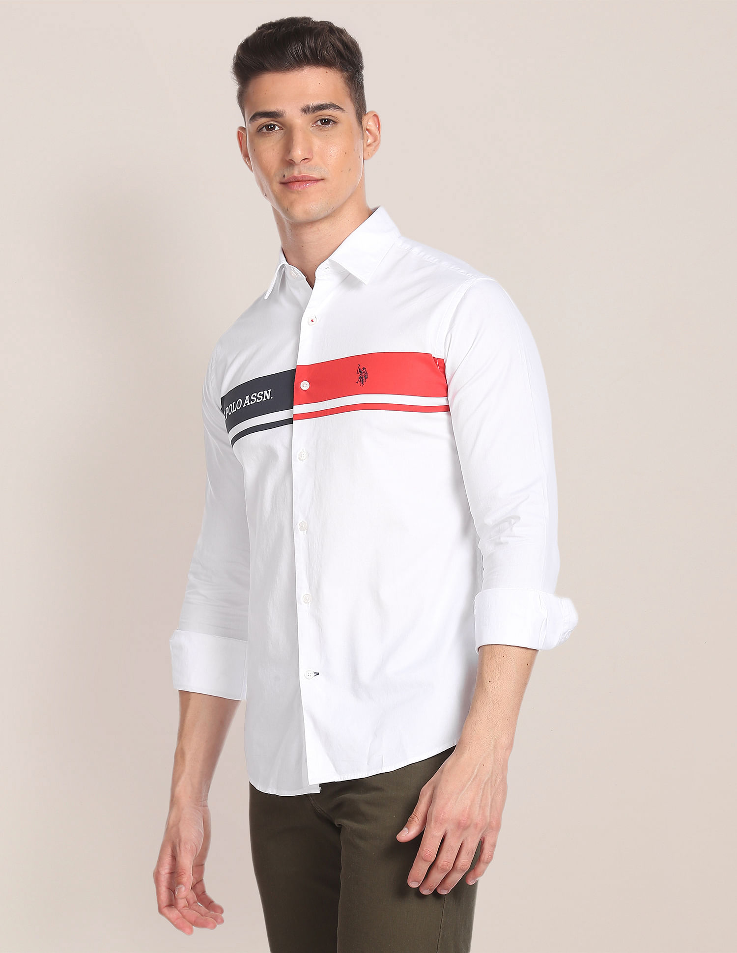 U.S. Polo Assn. Dyed Stripe Solid Shirt