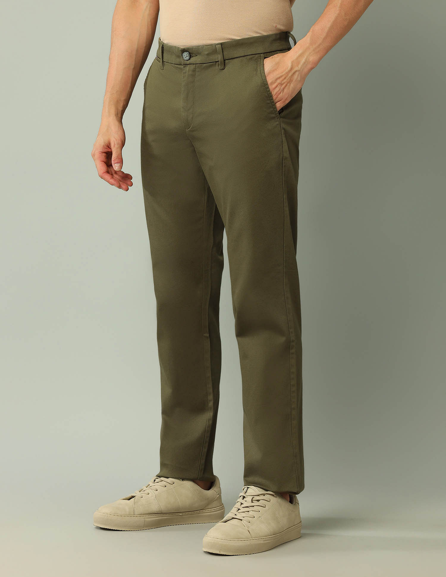 Arrow Sport Mid Rise Regular Fit Trousers