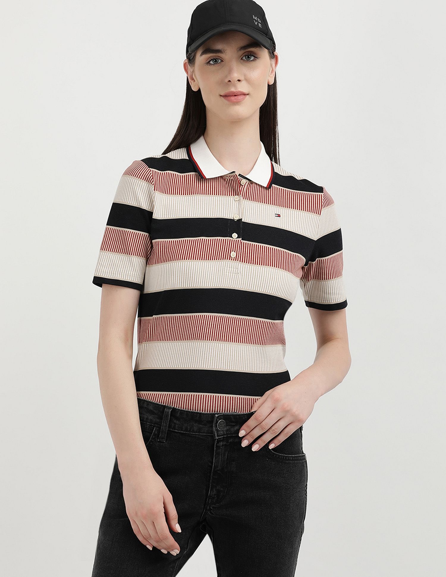 Tommy Hilfiger Regular Fit Horizontal Striped Polo Shirt
