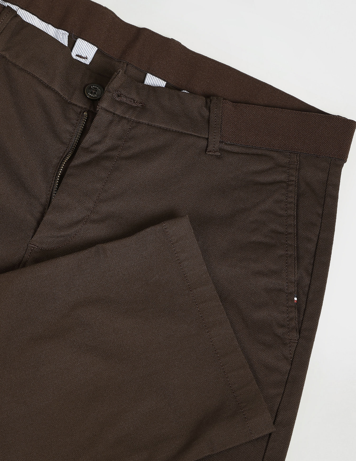 Arrow Sports Hudson Regular Fit Dobby Casual Trousers