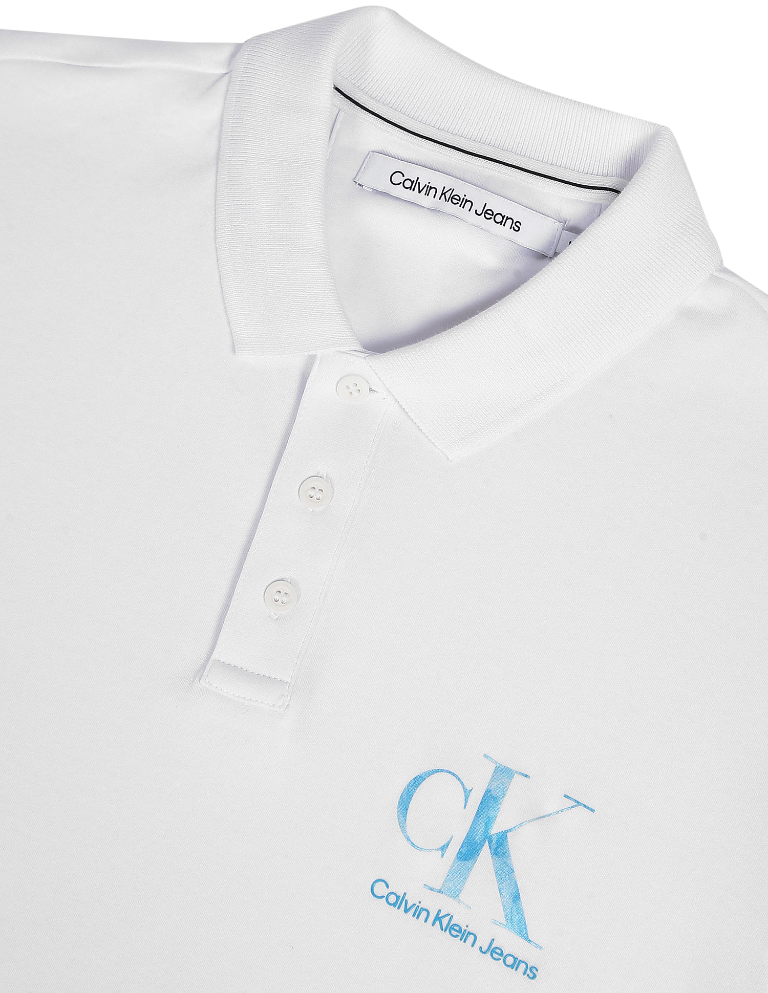 calvin klein polo shirt white