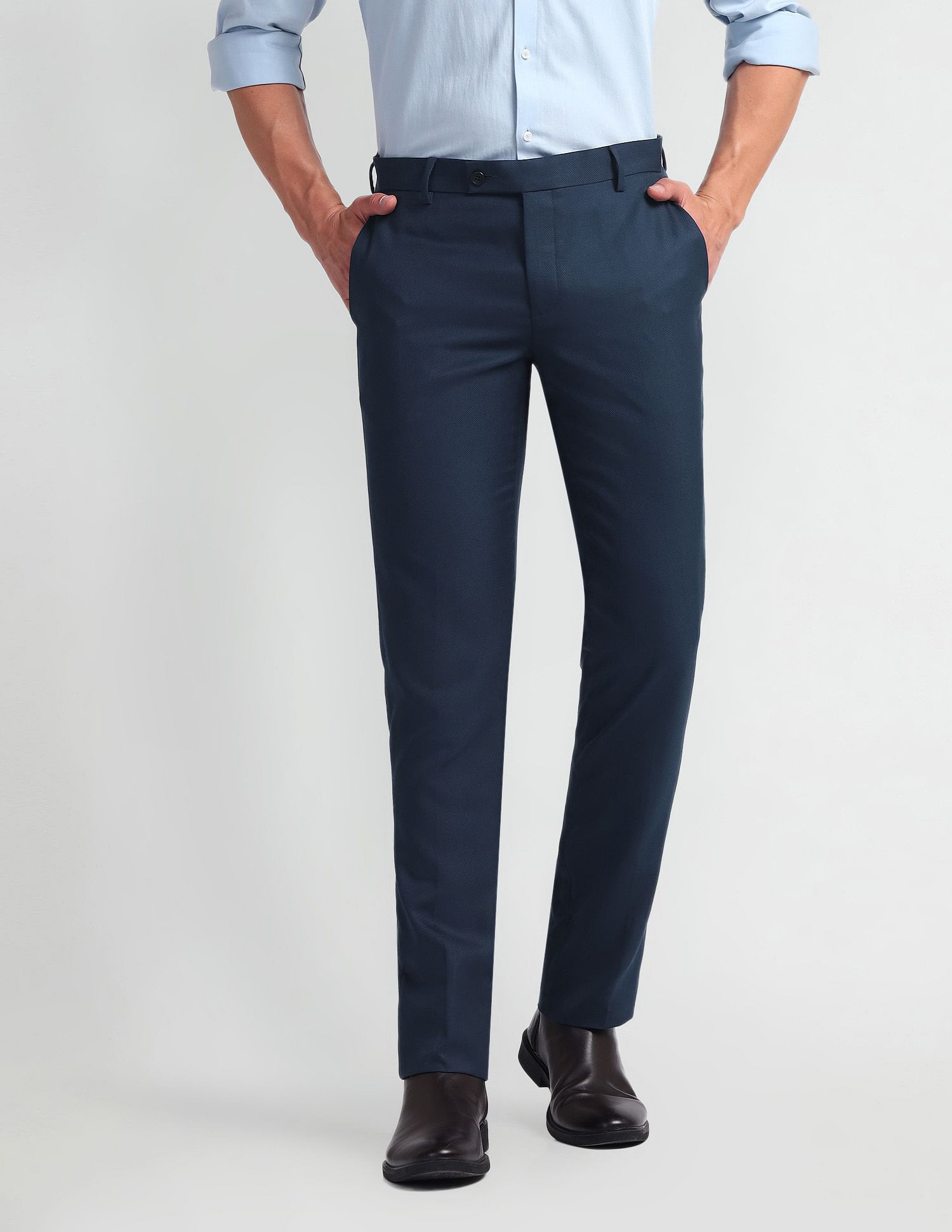 Arrow Mid Rise Tapered Fit Trousers