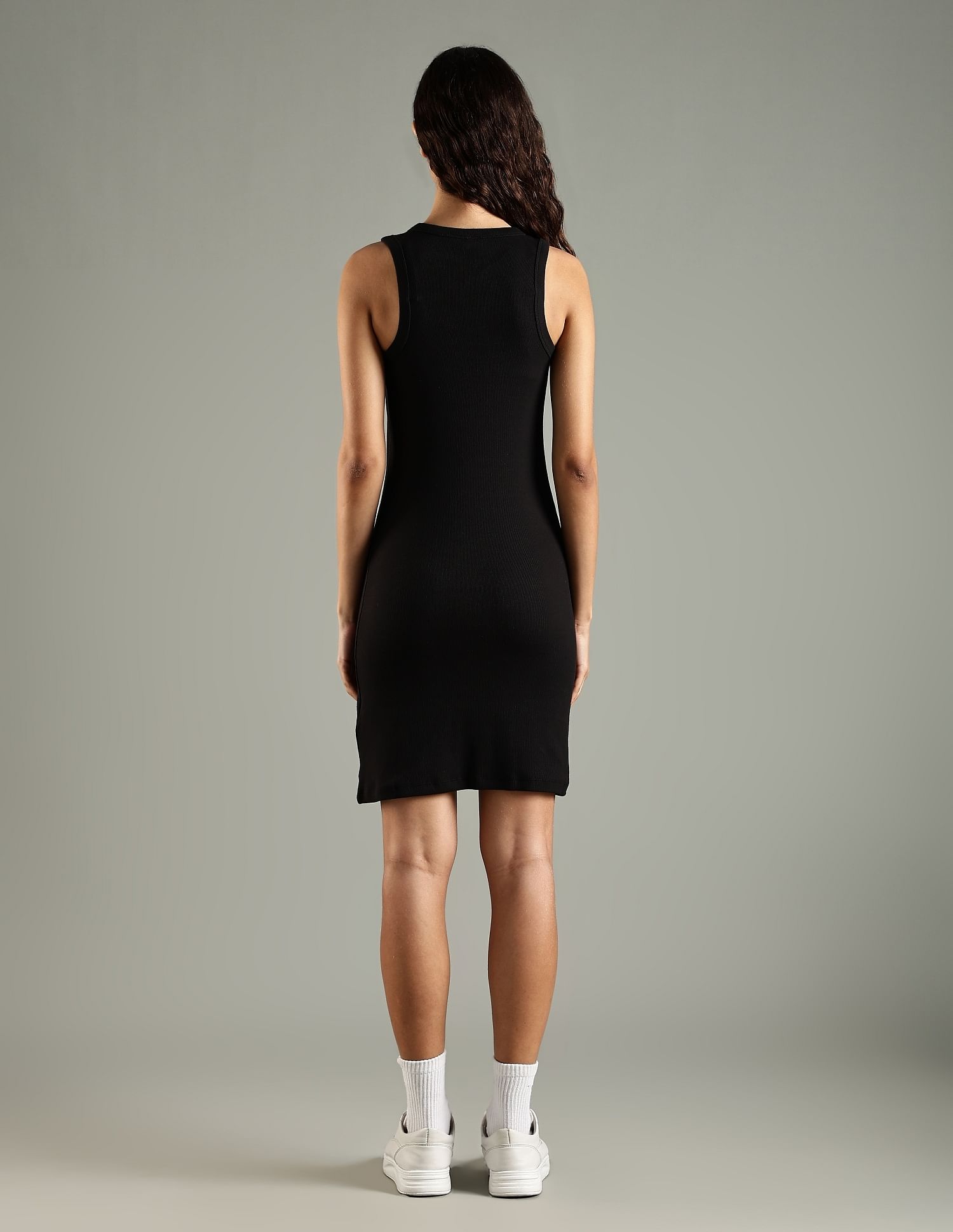 Tommy Hilfiger Cotton Round Neck Bodycon Dress