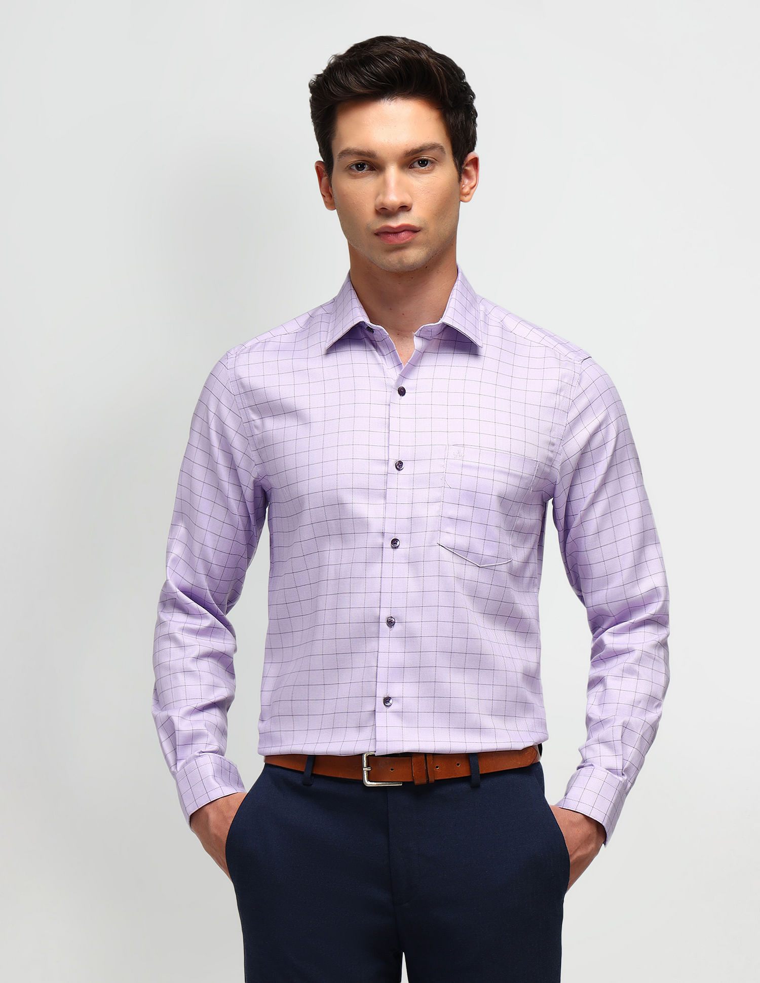 Arrow Slim Fit All-Over Pattern Shirt