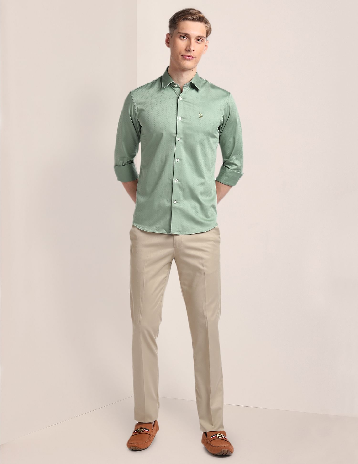 U.S. Polo Assn. Self Design Premium Shirt