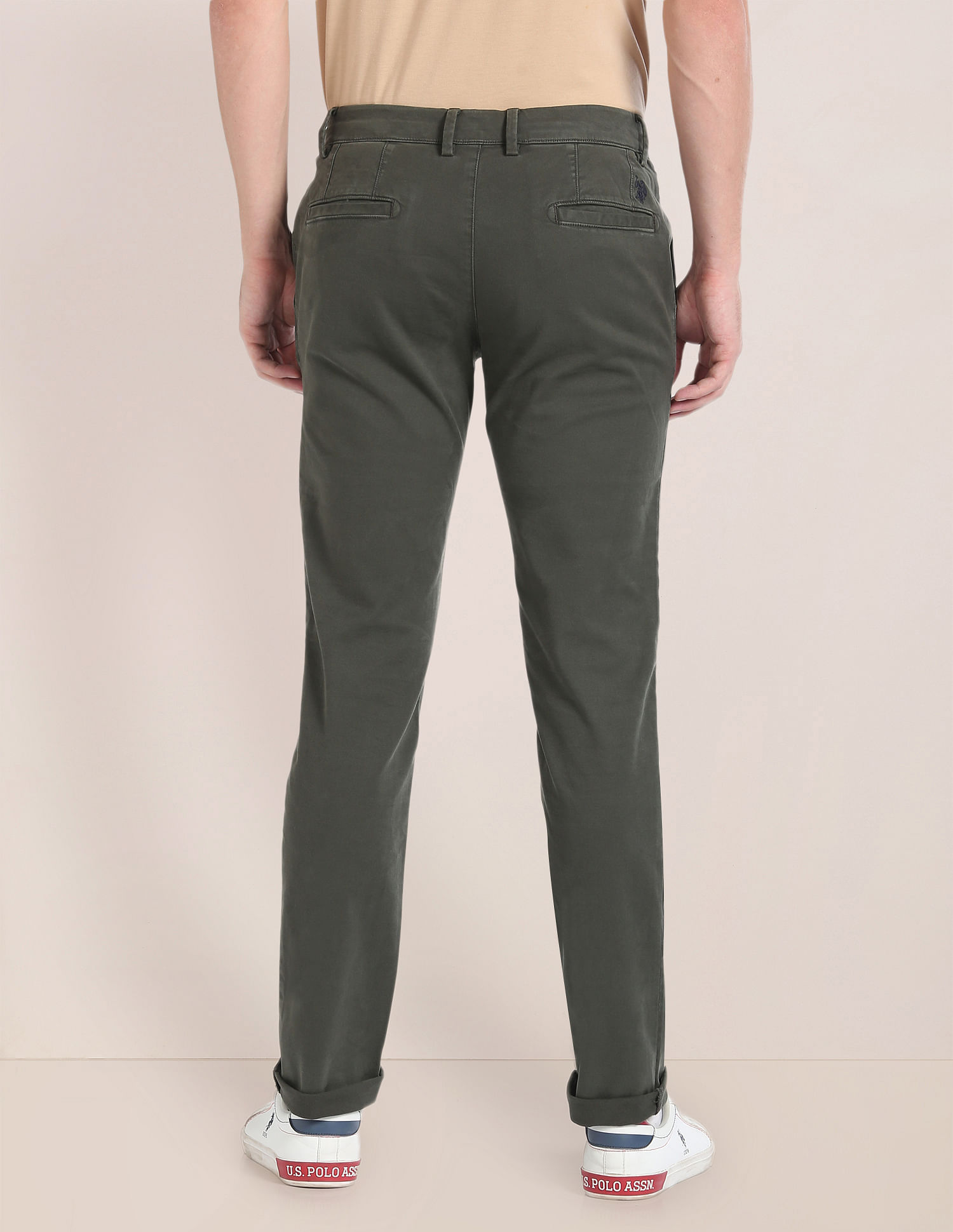 U.S. Polo Assn. Flat Front Solid Trousers