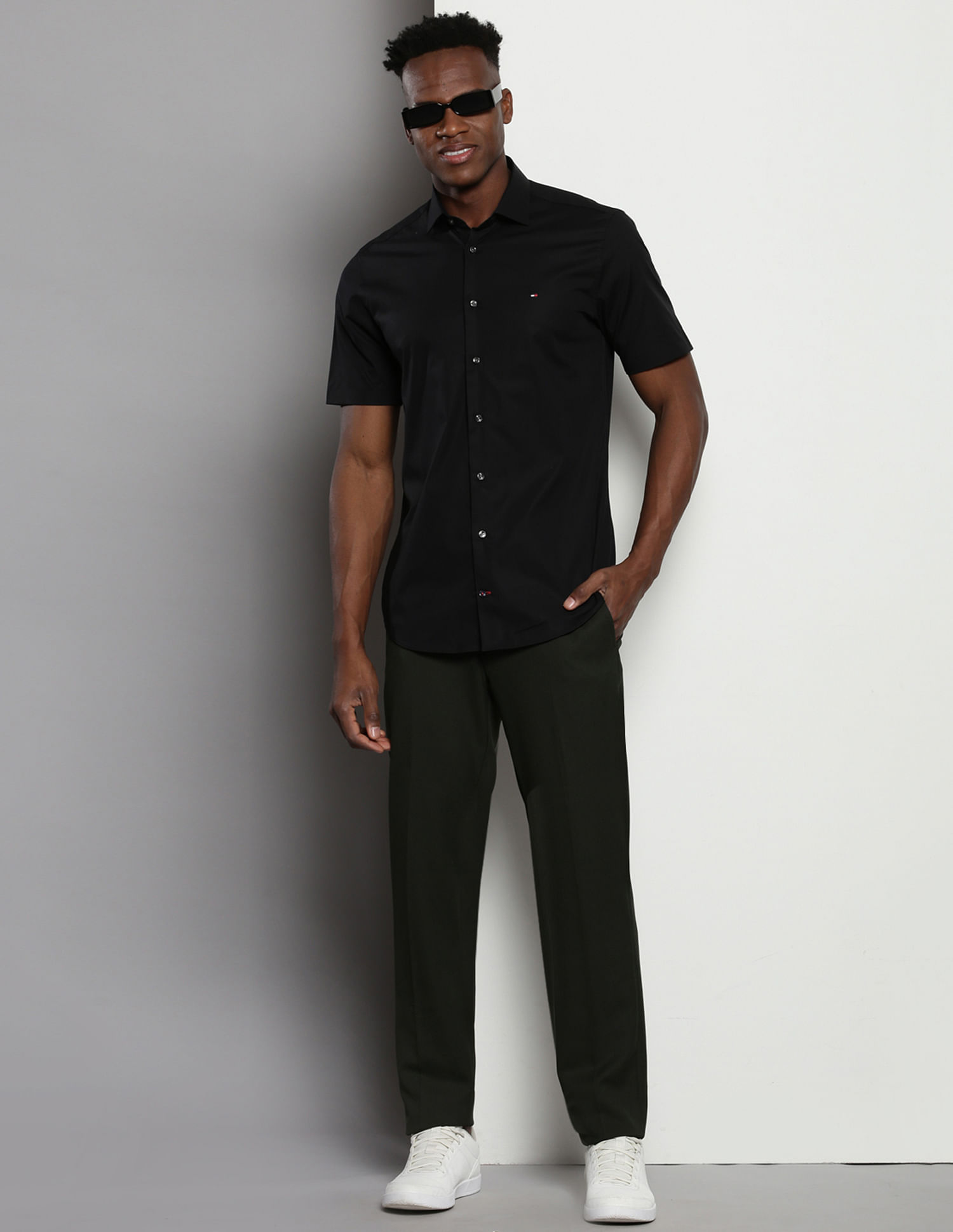 Tommy Hilfiger Solid Poplin Shirt