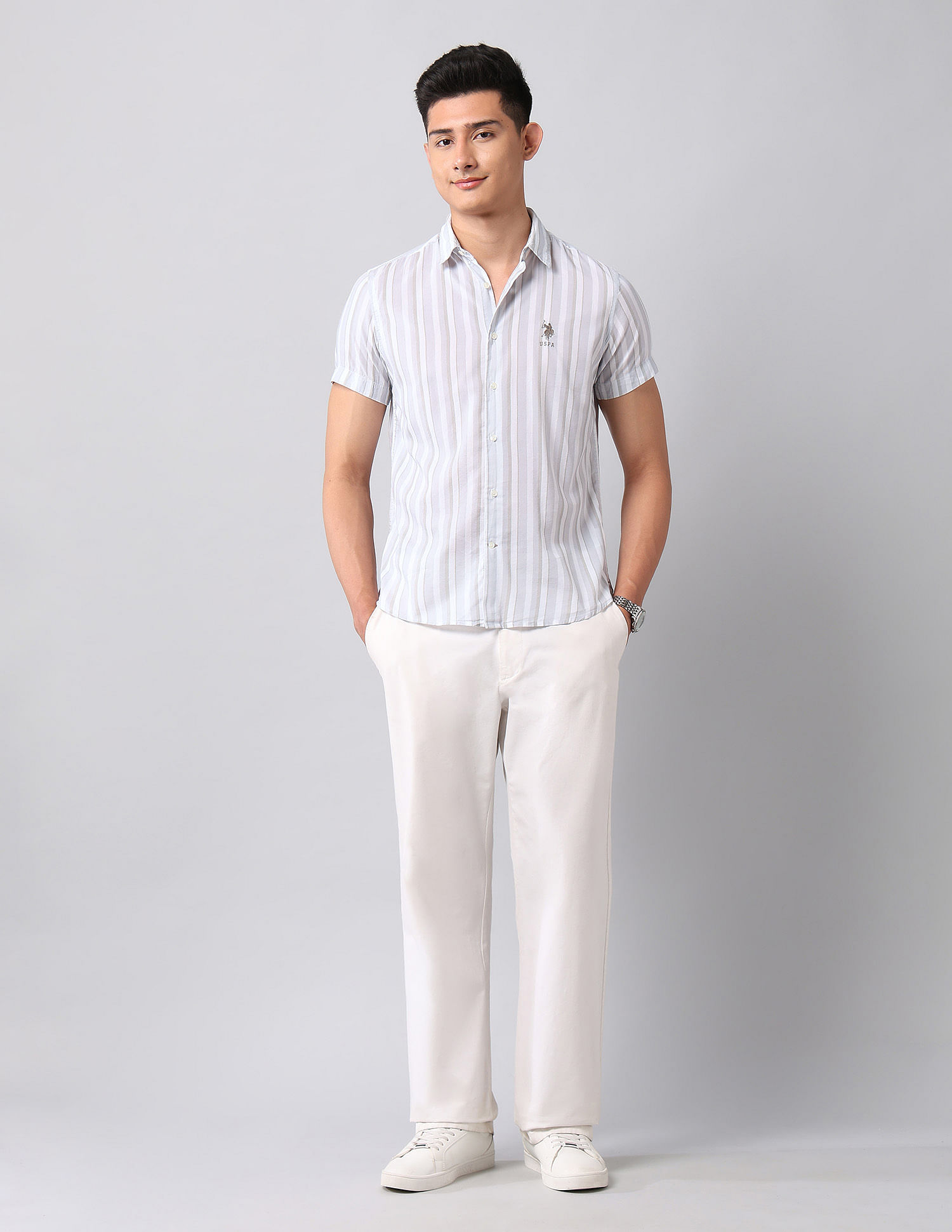 U.S. Polo Assn. Denim Co. Vertical Striped Regular Fit Shirt