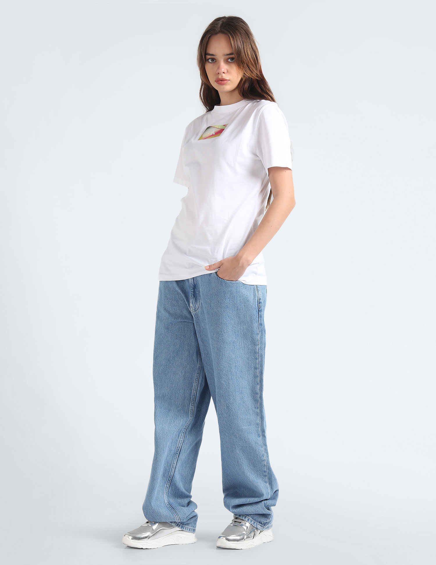 Klein Calvin Slim Box Logo Illuminated Buy Jeans T-Shirt