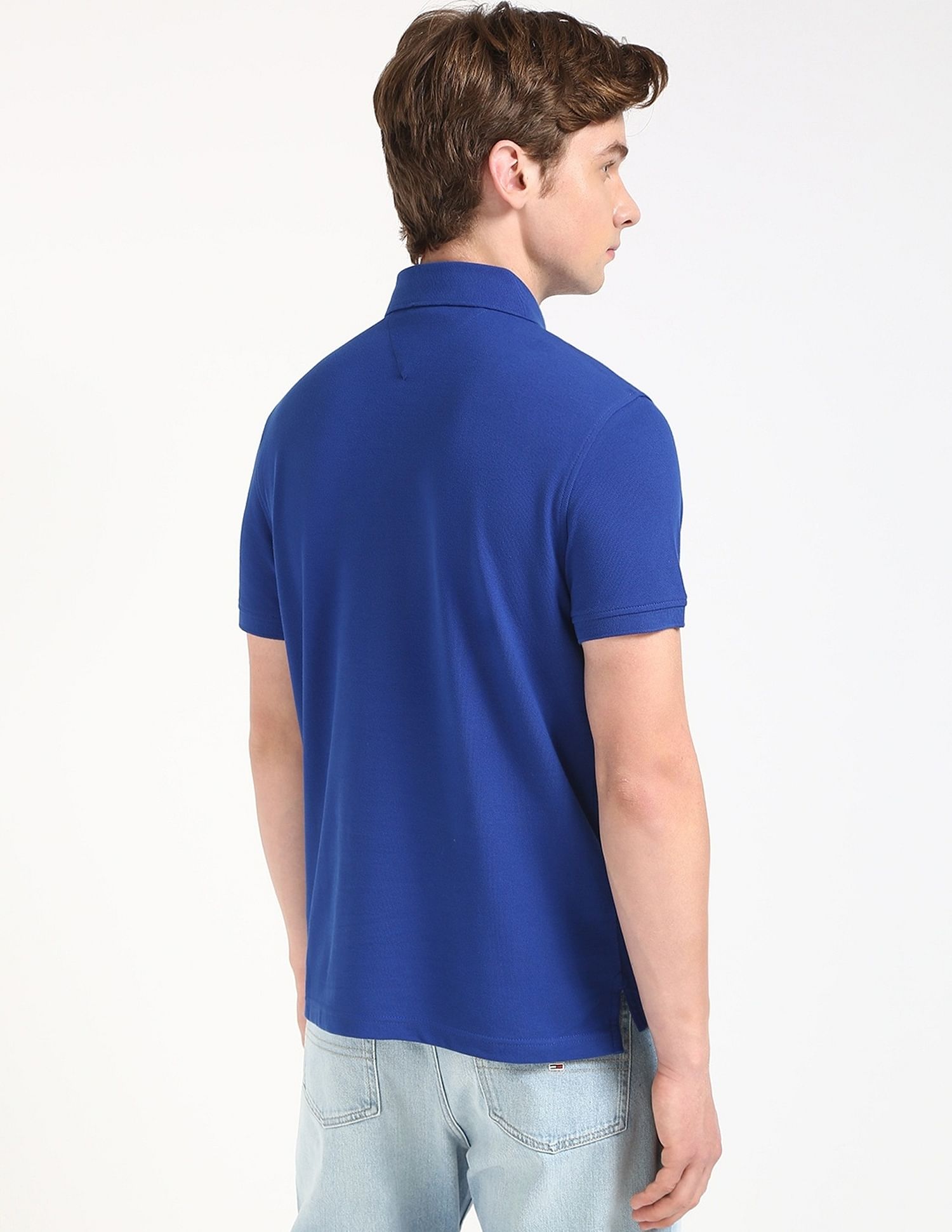 Tommy Hilfiger Solid Regular-Fit Cotton Polo T-Shirt