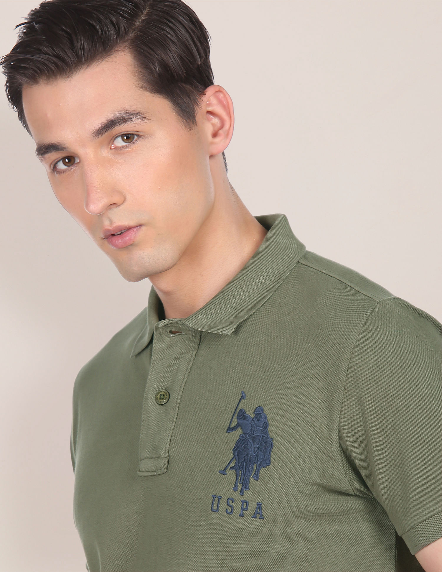 U.S. Polo Assn. Cotton Solid Polo Shirt