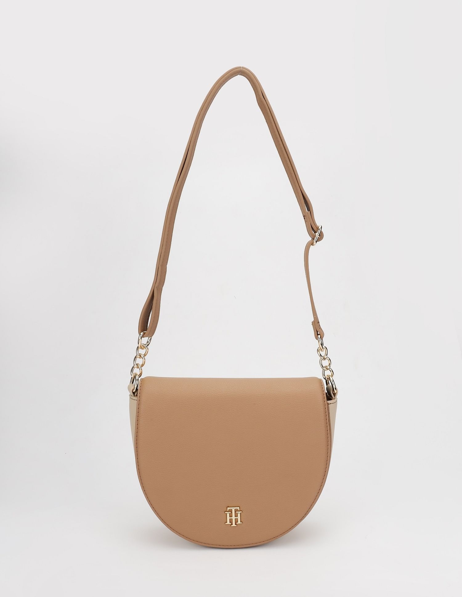 Tommy Hilfiger Colorblock Beige Pu Sling Bag