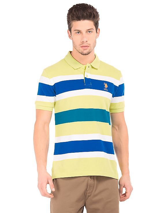 U.S. Polo Assn. Striped Slim Fit Polo Shirt