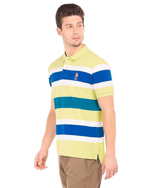 U.S. Polo Assn. Striped Slim Fit Polo Shirt