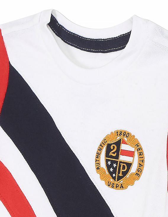 U.S. Polo Assn. Kids Boys Crew Neck Colour Block T-Shirt