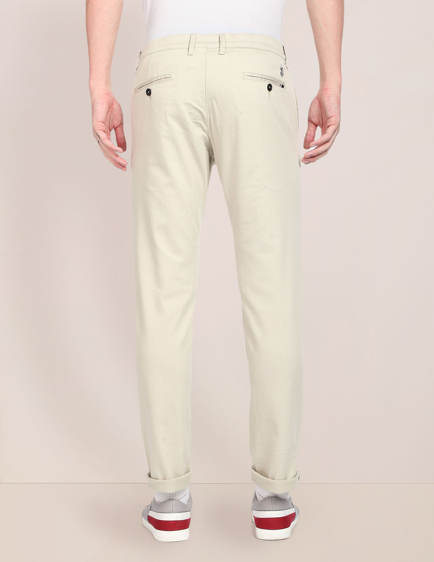 U.S. Polo Assn. Dobby Denver Slim Fit Casual Trousers