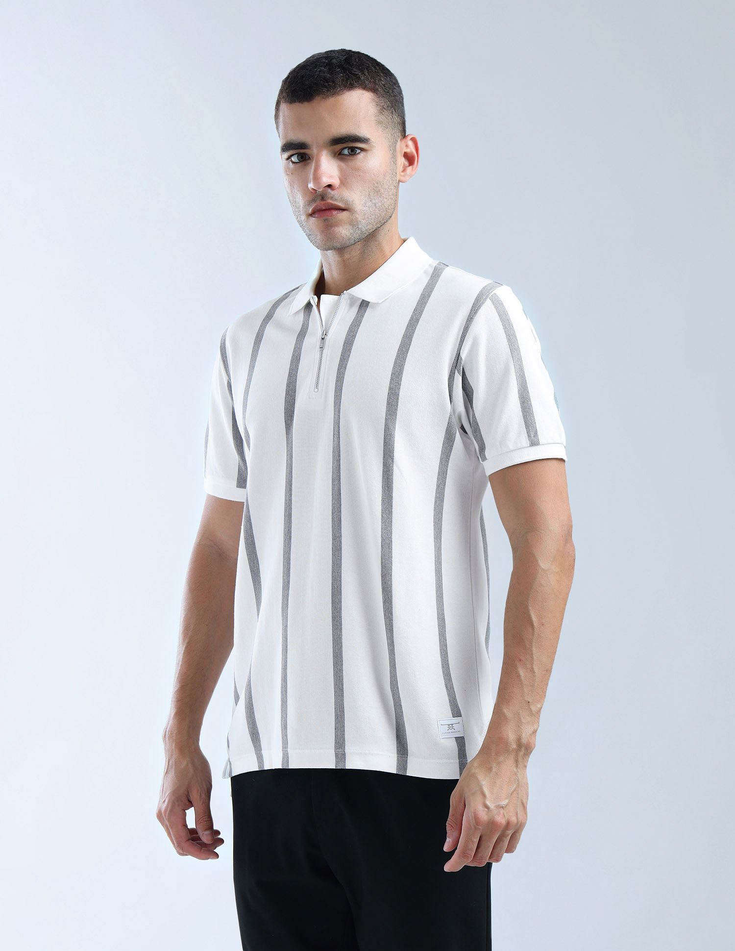 Flying Machine Vertical Striped Essentials Polo Shirt