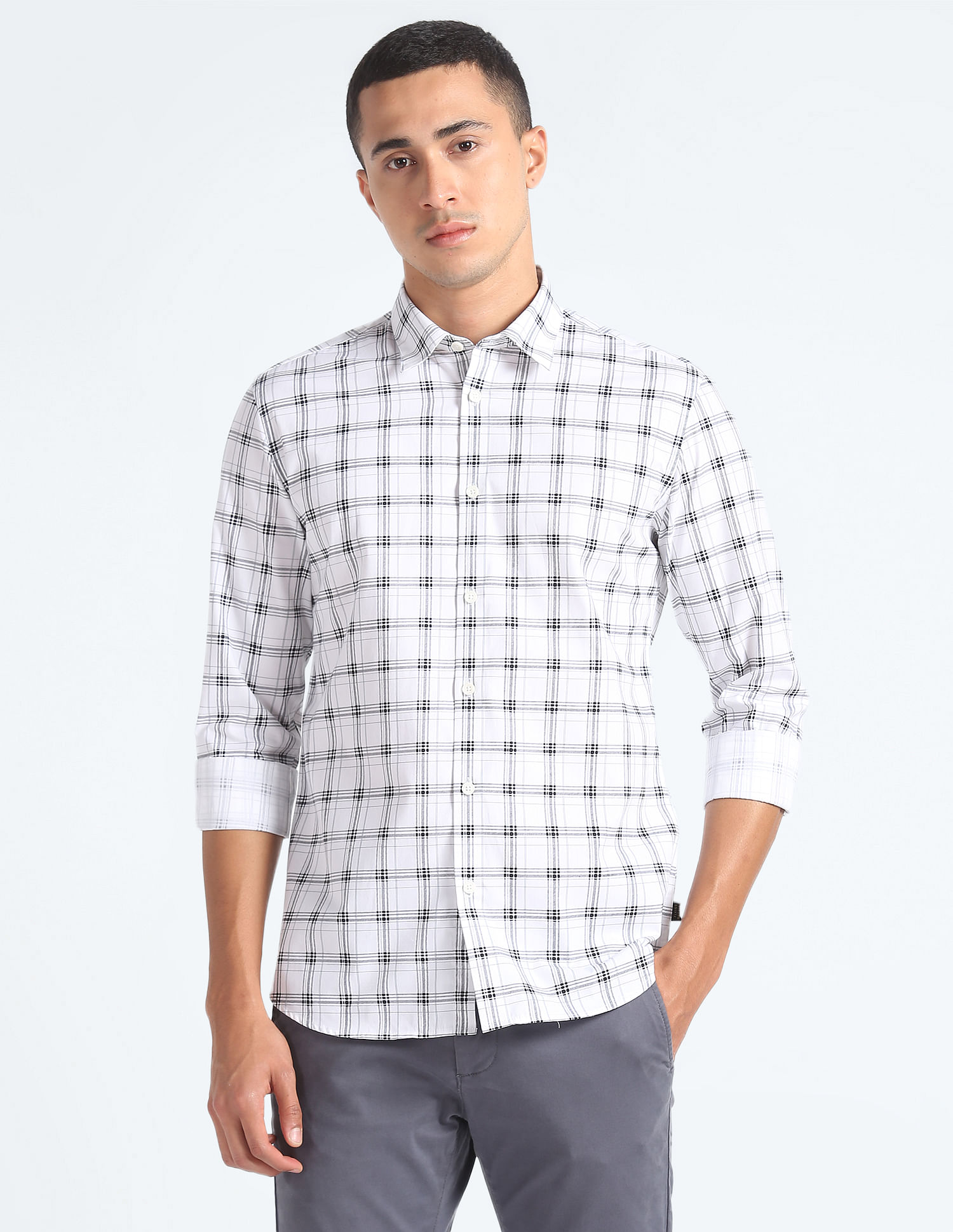 Flying Machine Tartan Check Slim Fit Shirt