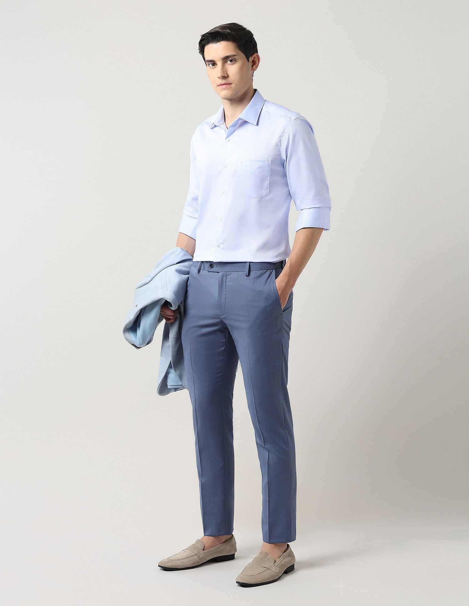 Arrow Manhattan Slim Fit Graph Checked Autopress Shirt