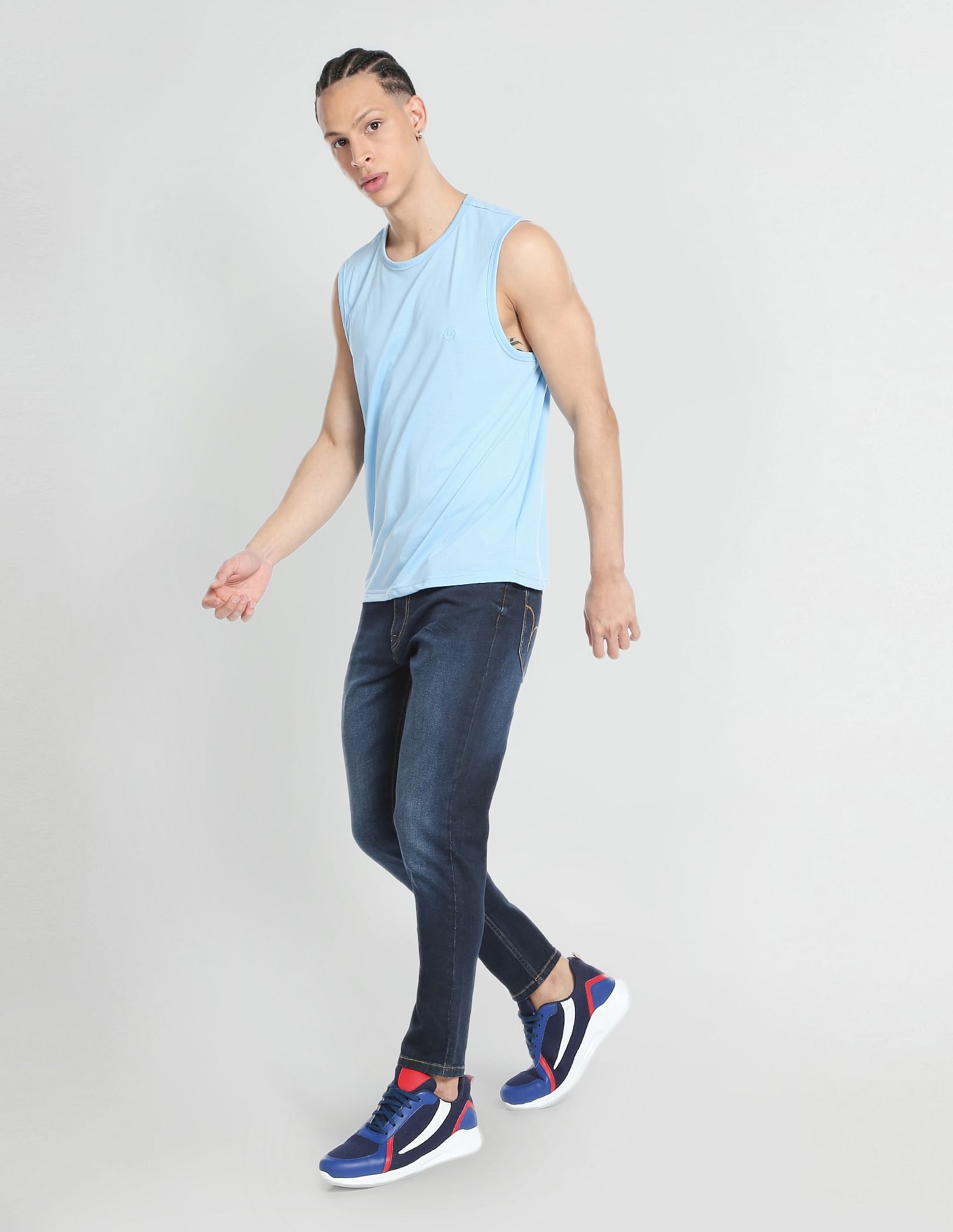 Flying Machine Mankle Relax Tapered Mid Rise Jeans