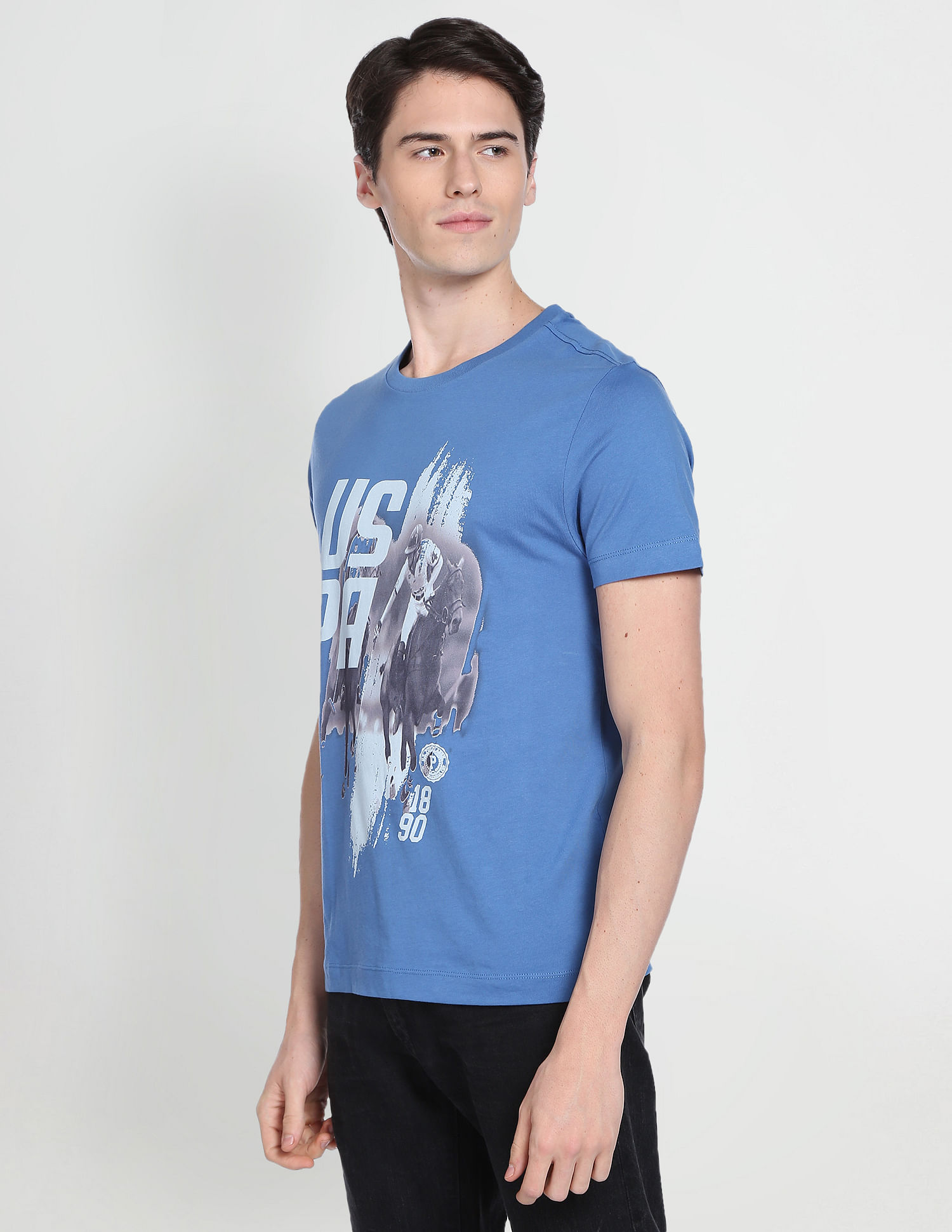 U.S. Polo Assn. Denim Co. Crew Neck Cotton Graphic Print T-Shirt