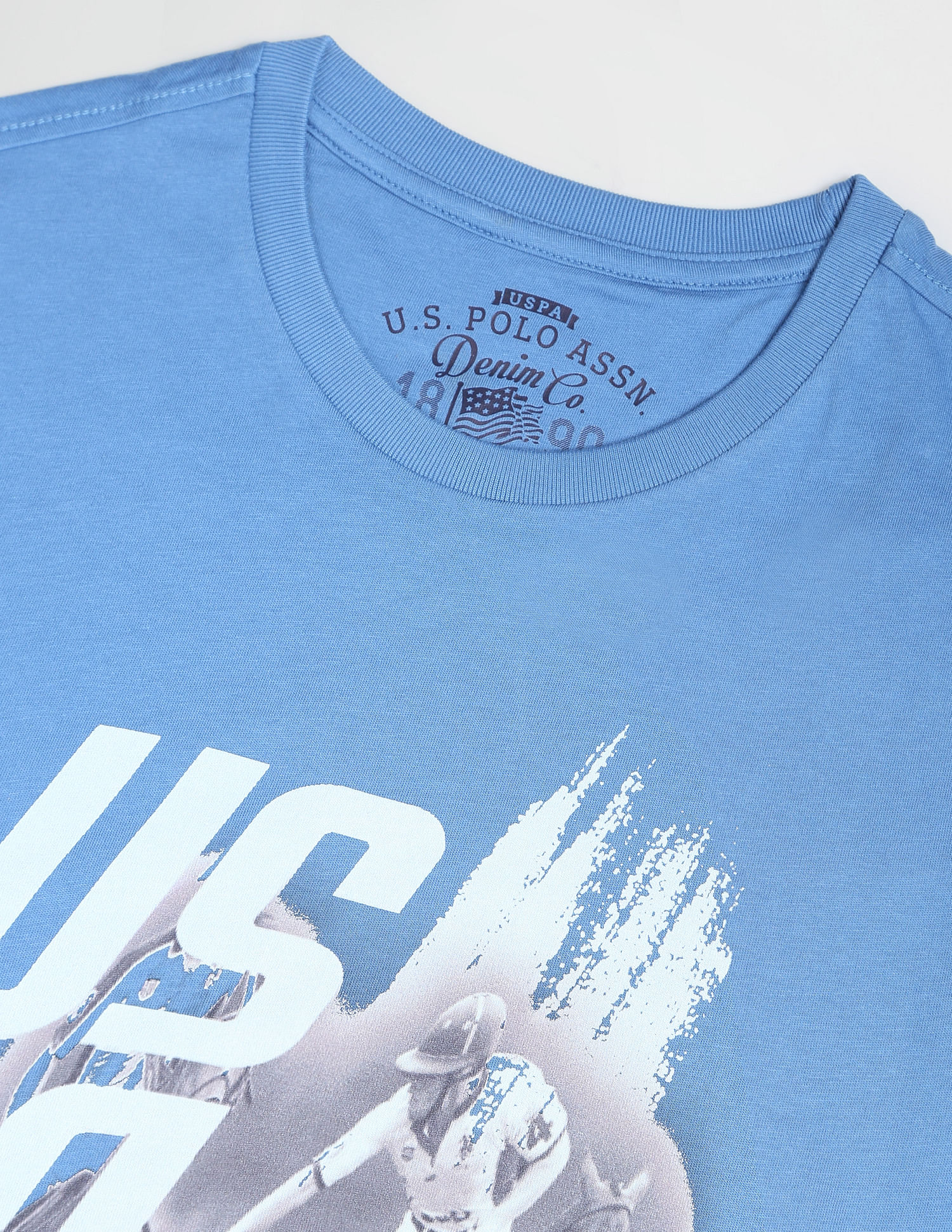 U.S. Polo Assn. Denim Co. Crew Neck Cotton Graphic Print T-Shirt