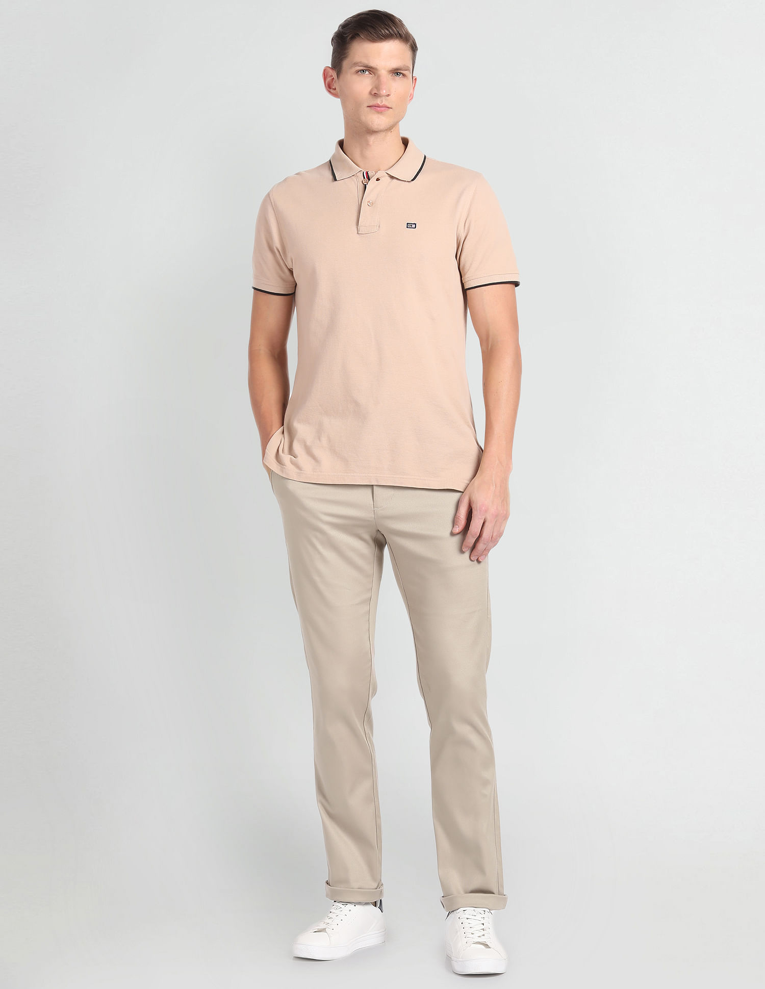 Arrow Sports Solid Dobby Autoflex Trousers