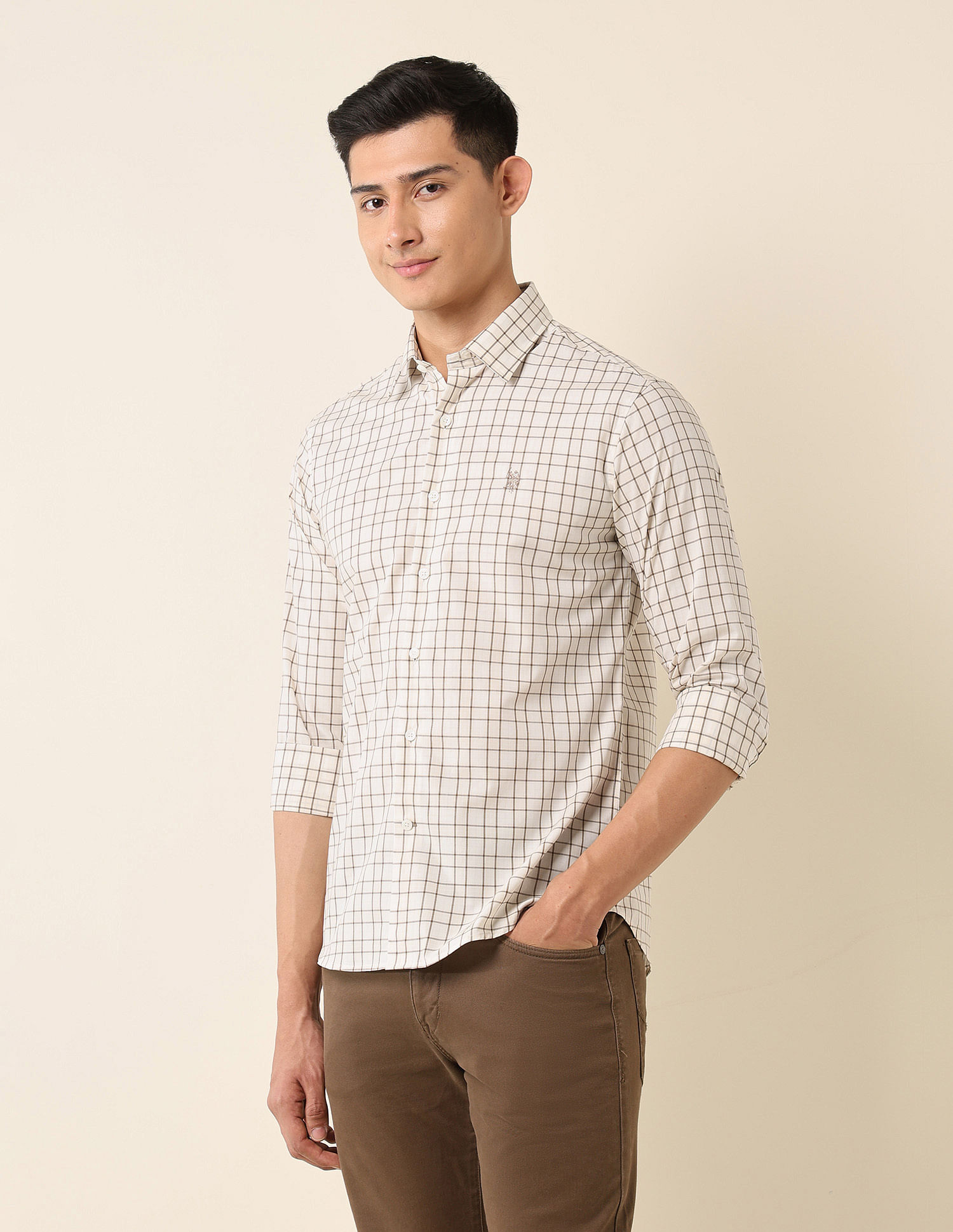 U.S. Polo Assn. Tailored Fit Graph Checked Shirt