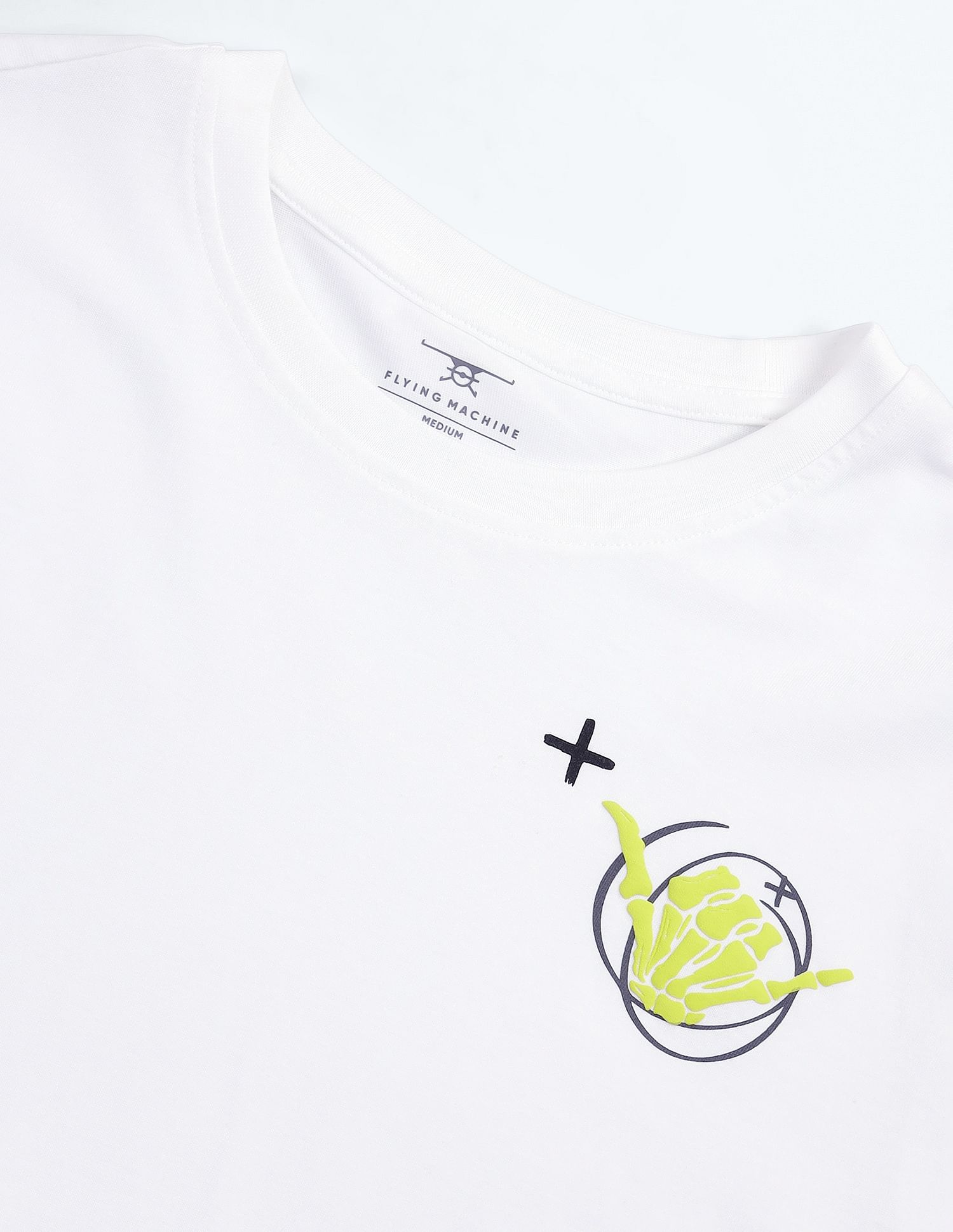 Flying Machine Graphic Print Cotton T-Shirt