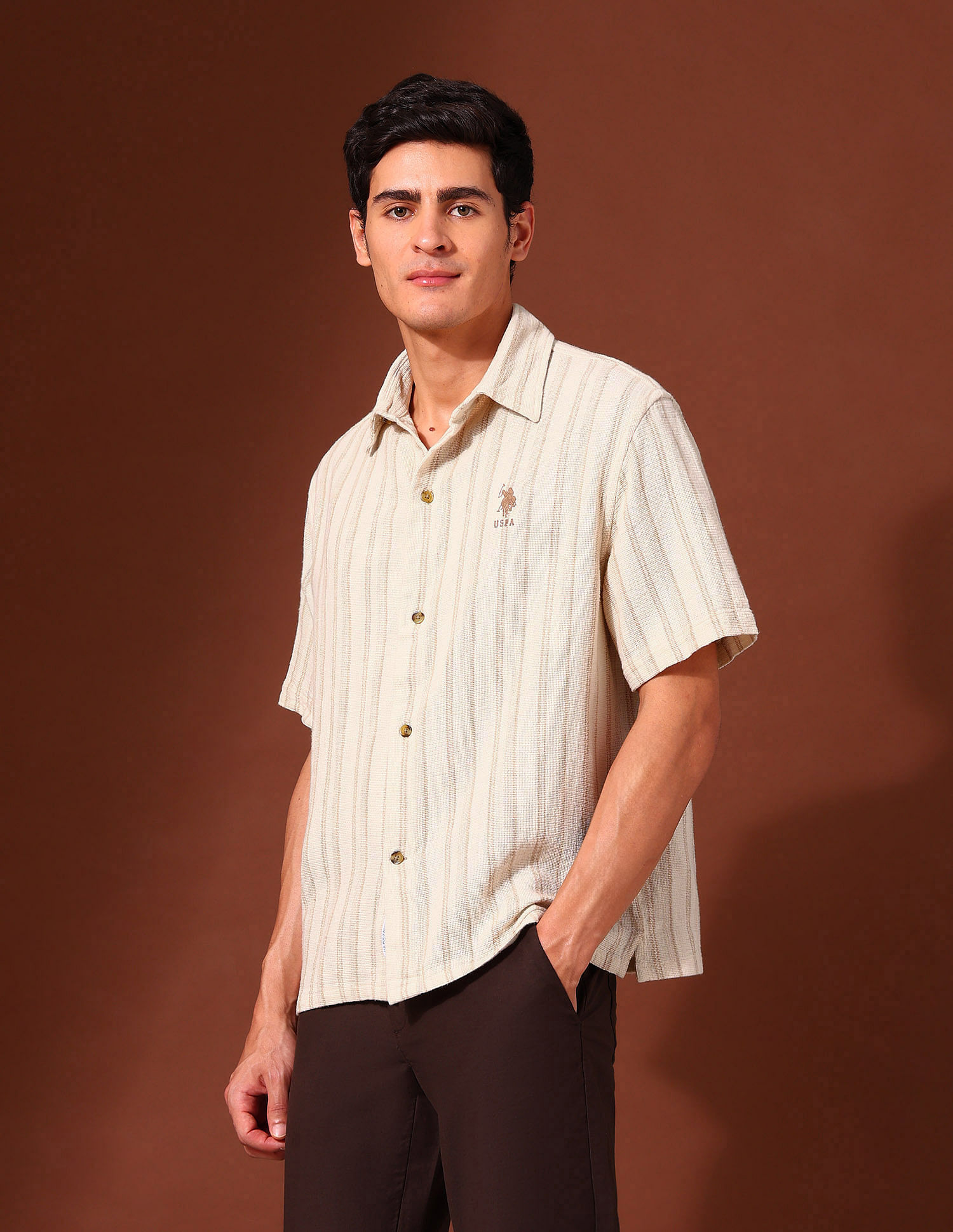 U.S. Polo Assn. Vertical Striped Pure Cotton Shirt