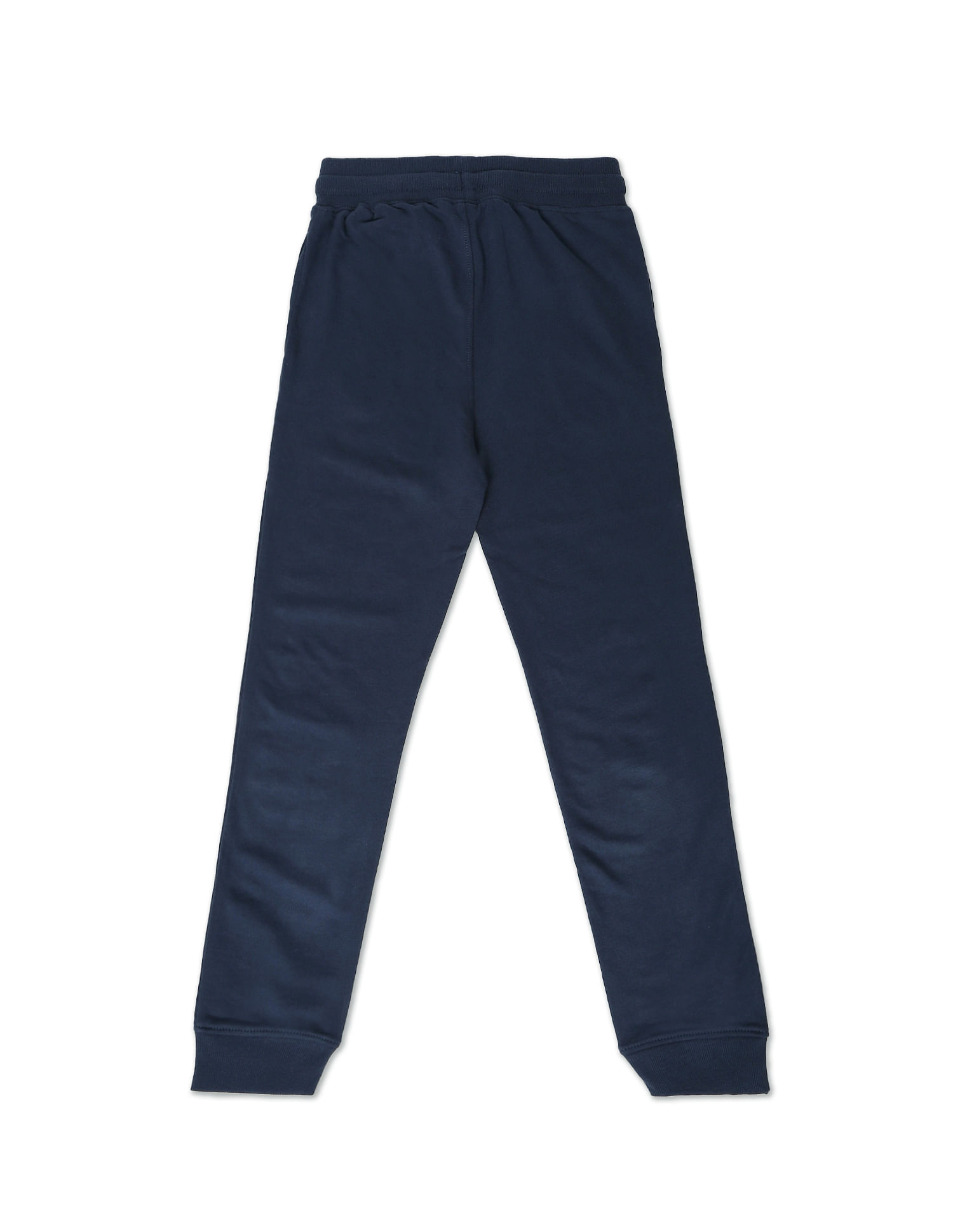 U.S. Polo Assn. Kids Boys Navy Mid Rise Solid Track Pants