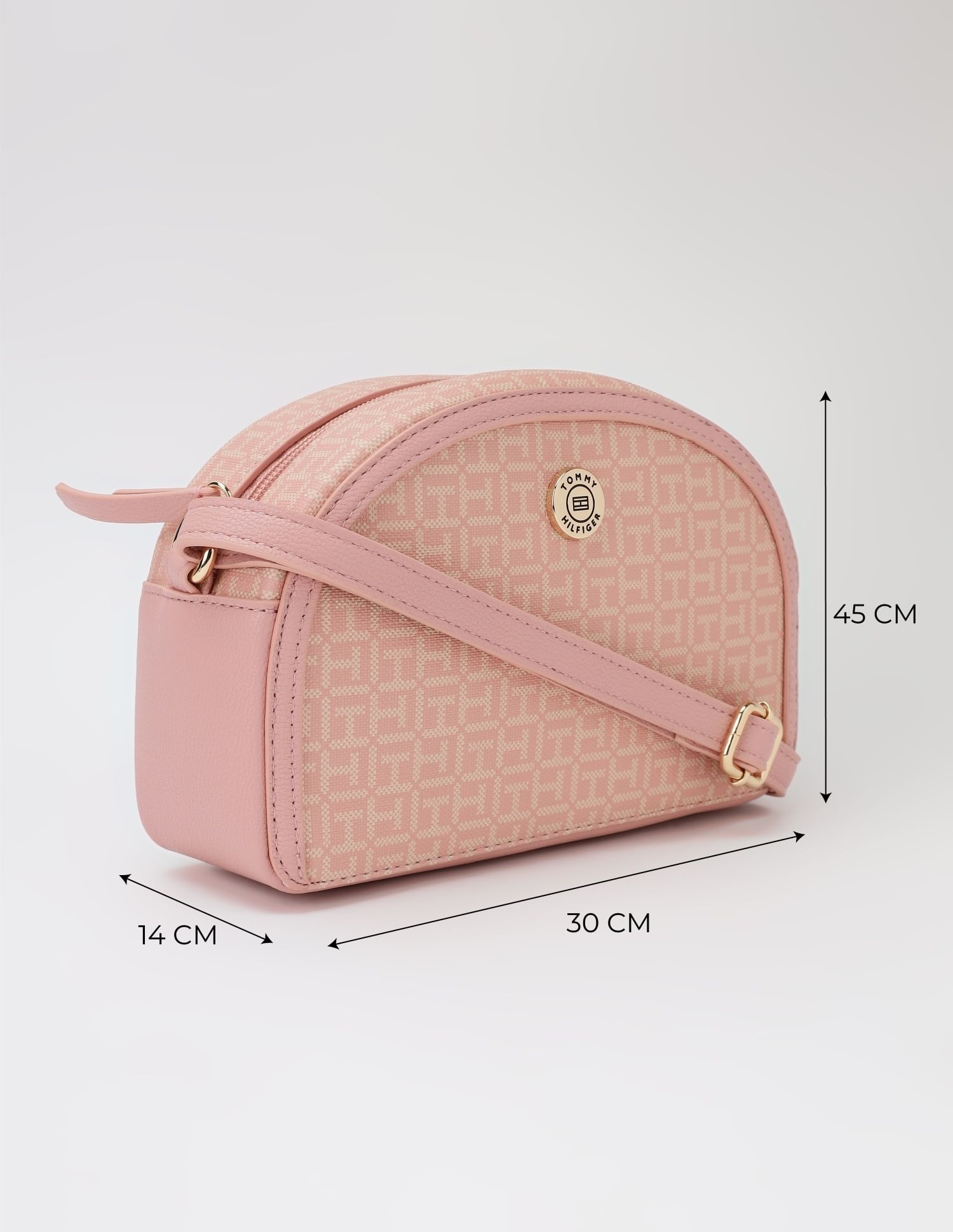 Tommy Hilfiger Logo Beige Pvc Sling Bag