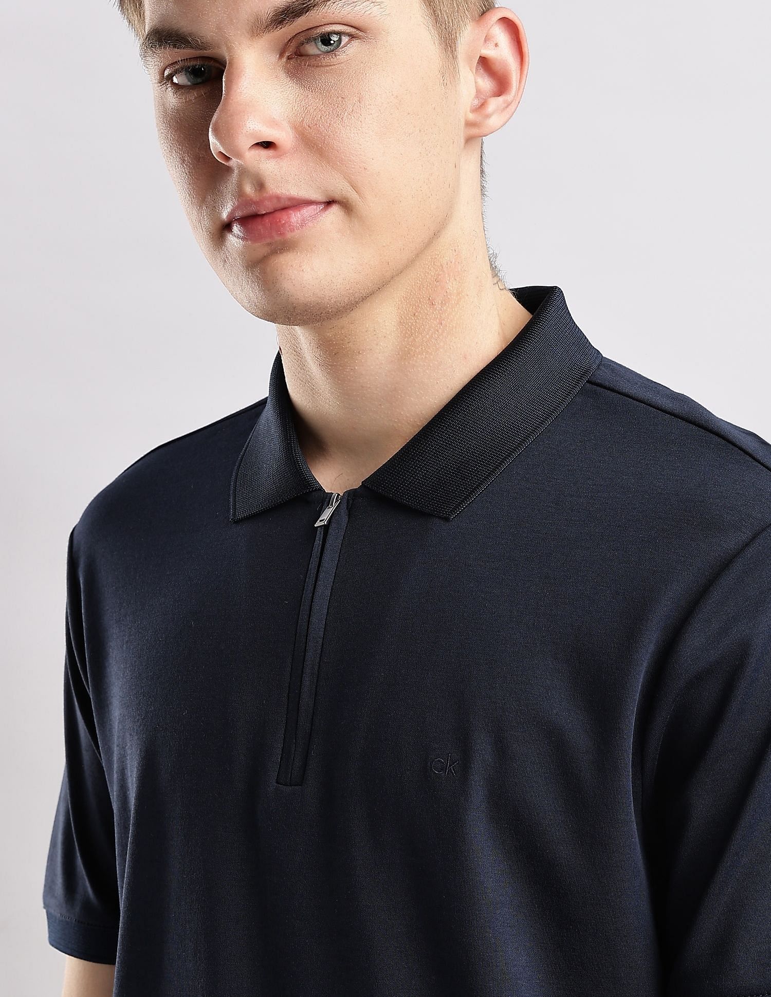 Calvin Klein Jeans Solid Regular Fit Cotton Polo Shirt