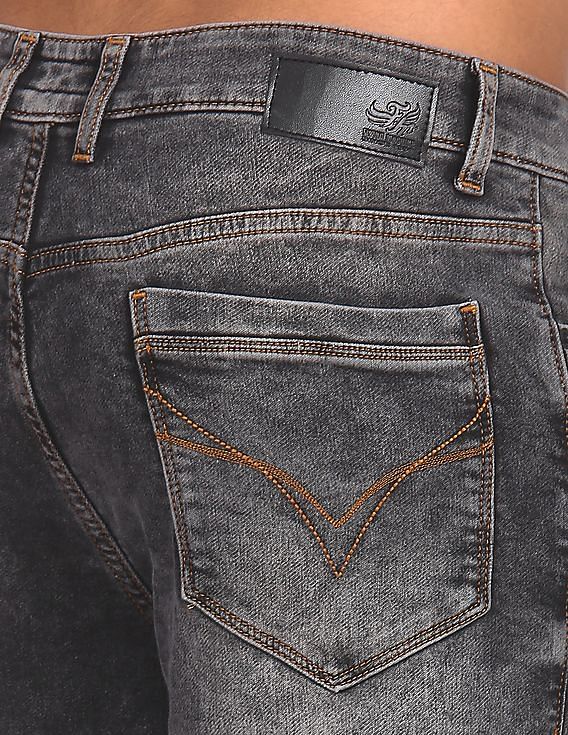 Flying Machine Mankle Slim Fit Acid Wash Jeans