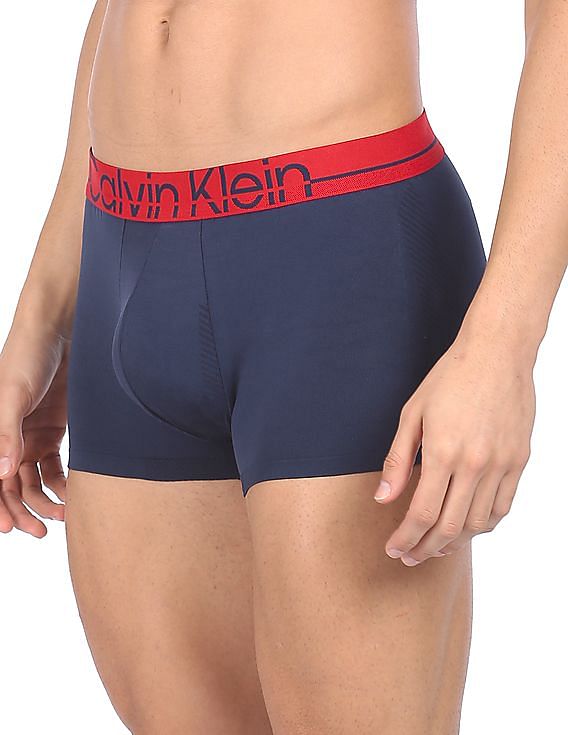 Calvin Klein Cotton Stretch Trunks - Blue/Navy/Black