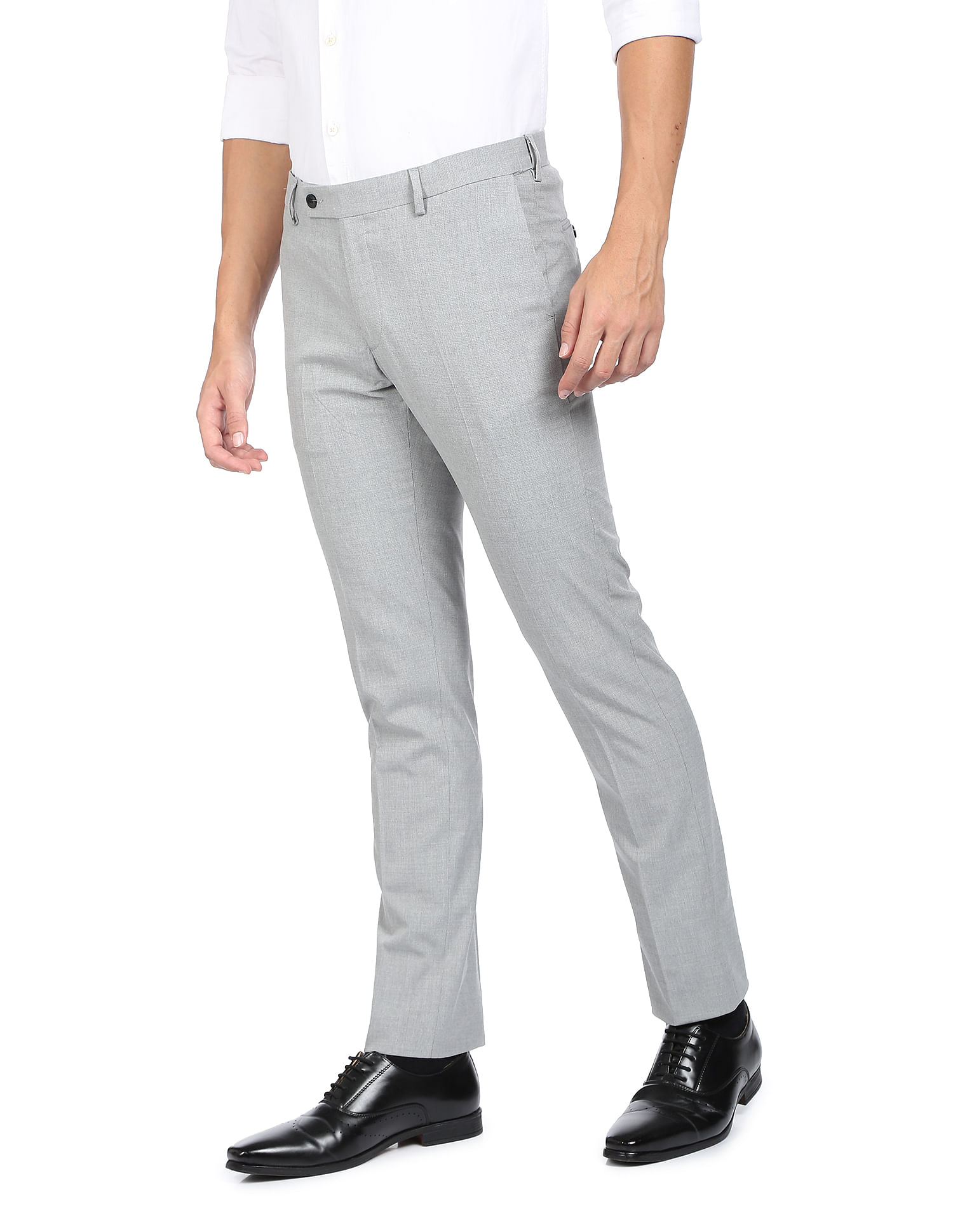 Buy Van Heusen Men Slim Fit Formal Trousers - Trousers for Men 23973110 |  Myntra