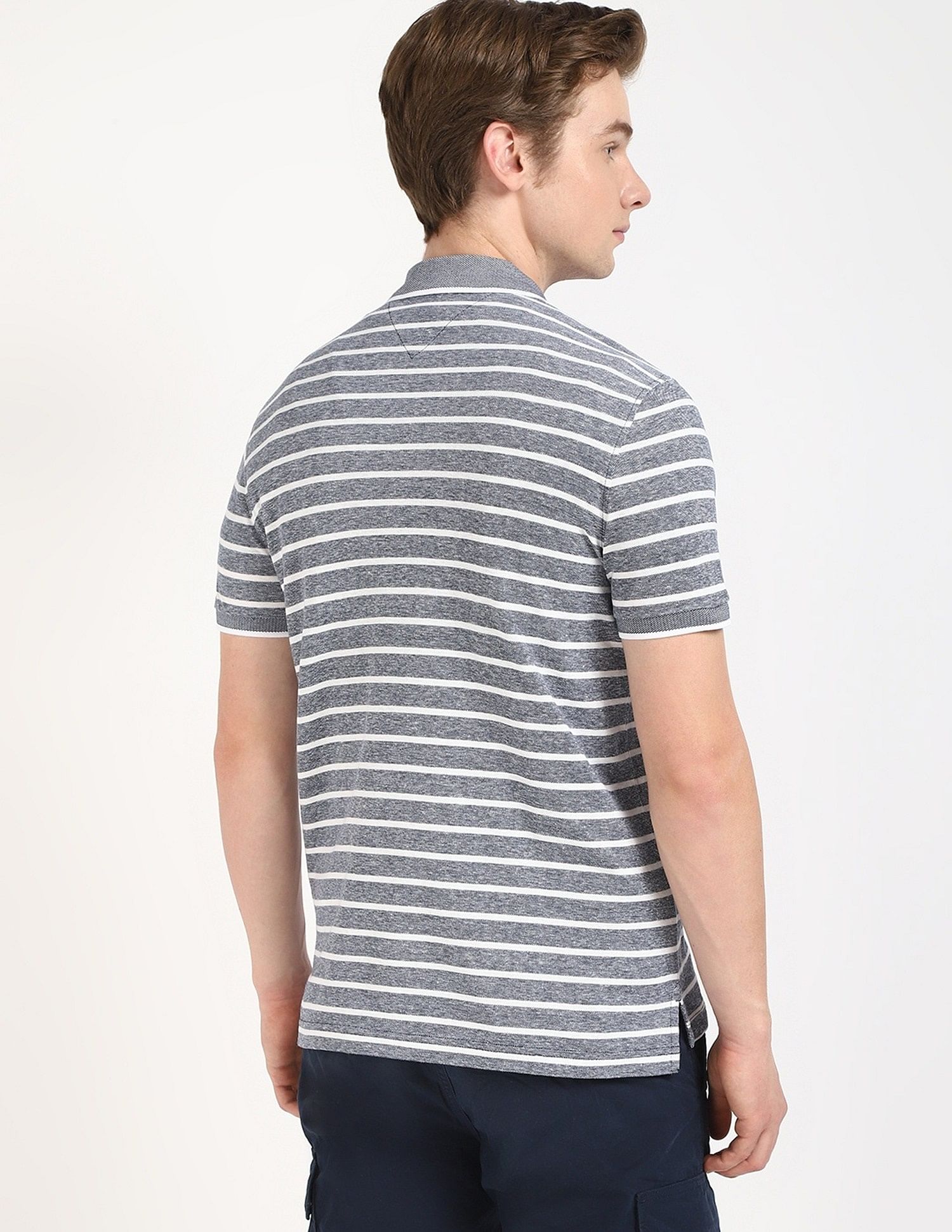 Tommy Hilfiger Striped Regular-Fit Cotton Polo Shirt