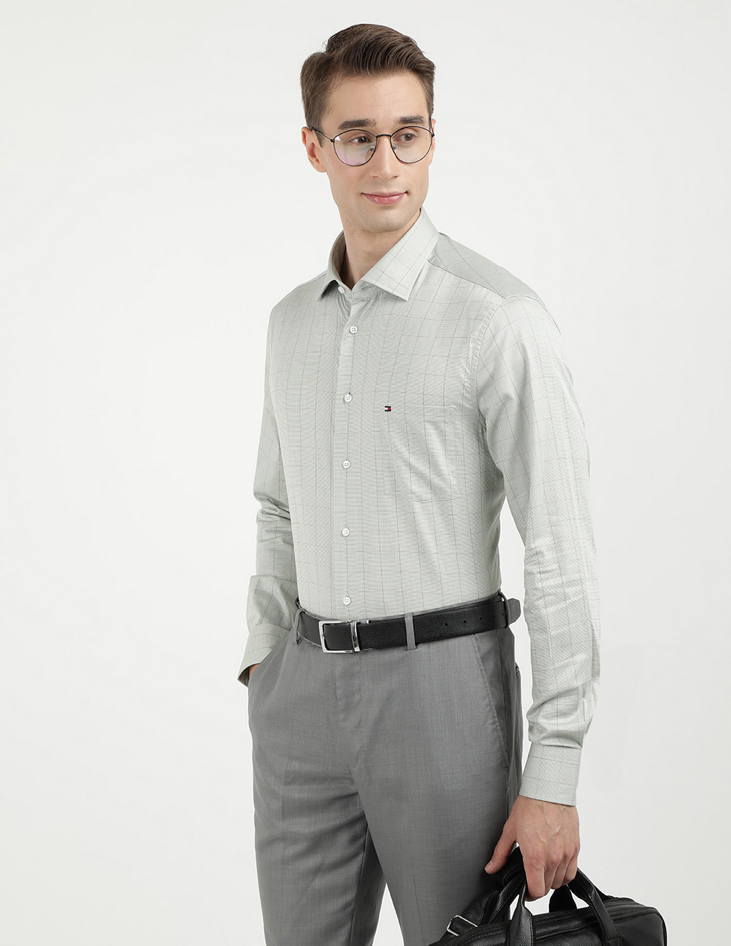 Tommy Hilfiger Windowpane Check Regular Fit Shirt