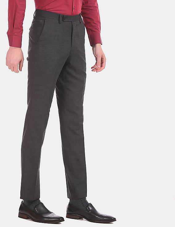 VAN HEUSEN Men Solid Slim Tapered Fit Formal Trousers  Lifestyle Stores   Cantonment  Karur