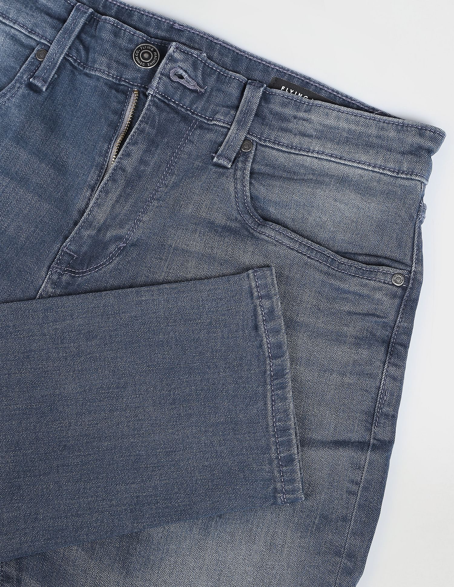Flying Machine Stone Wash Slim Tapered Fit Classic Vintage Jeans
