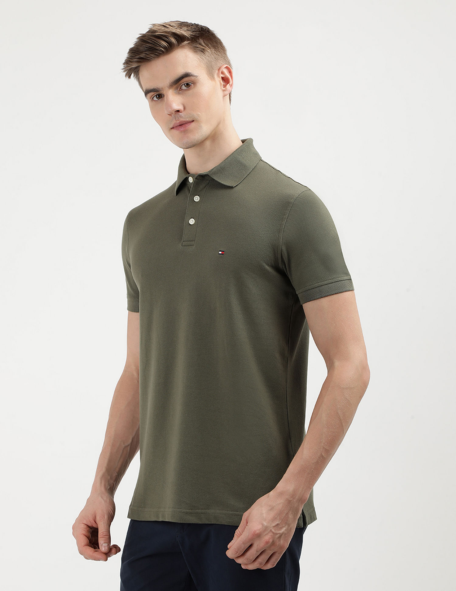 Tommy Hilfiger Logo Stretch Slim Fit Polo Shirt