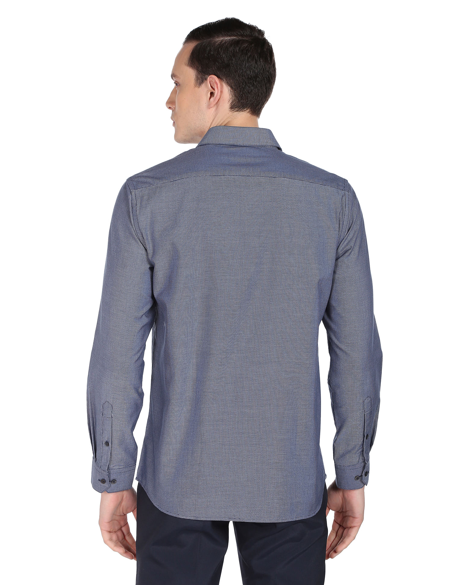 Arrow Patterned Weave Manhattan Slim Fit Shirt