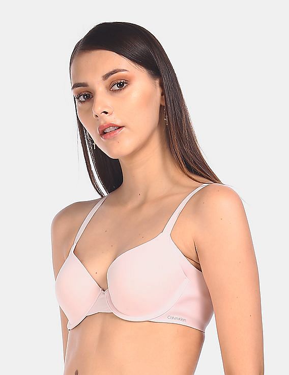 Calvin Klein Lingerie Naked Tailored Push-Up Bra Pink Size 34C DH001 HH 06