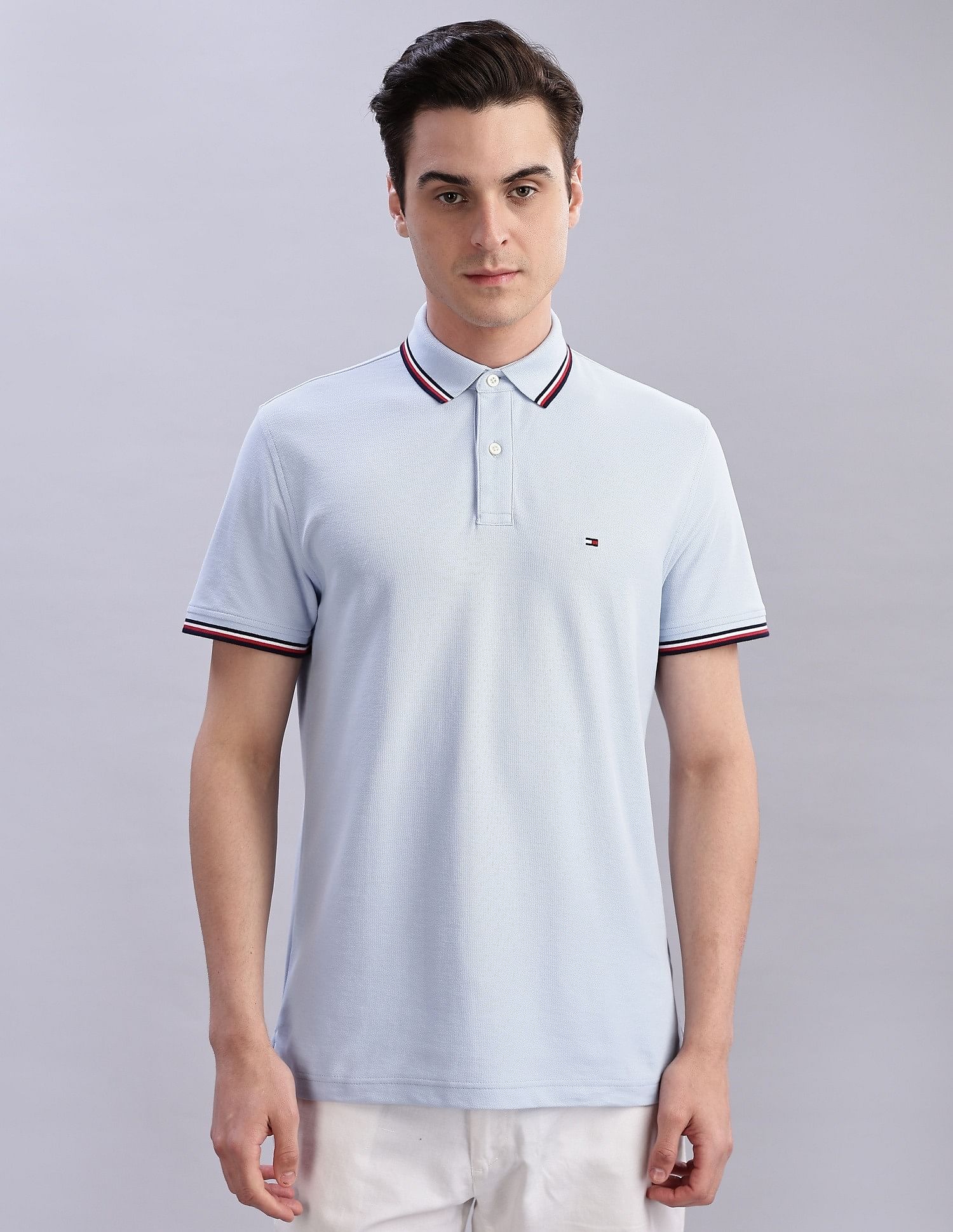 Tommy Hilfiger Solid Regular-Fit Cotton Polo Shirts